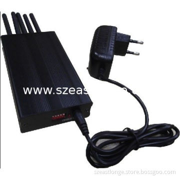 3g Wifi Gps Signal Jammer Shield With 5 Antenna , 10m Jamming Range